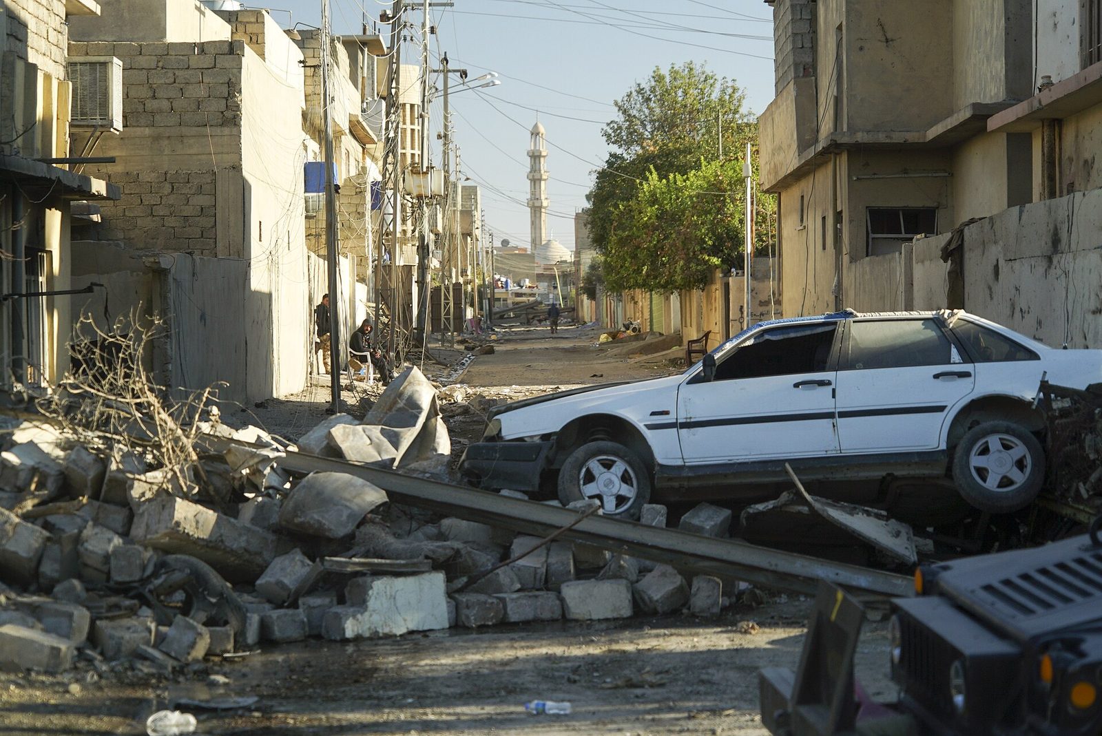 Bombed streets of Mosul, November 2016