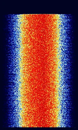 Waterfall capture of DMR: a solid rectangular block about 12.5 kHz wide.
